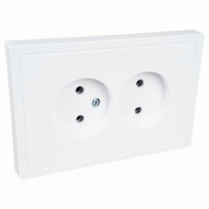 Bylectrica CARRE роз. 2 мест. (корп. ABS) белый (РС16-0641)