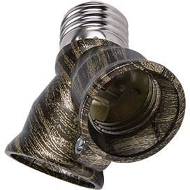 Ecola переходник с цоколя E27 на 2хE27 Черненая бронза A7T27HEAY