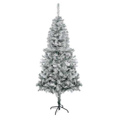 Ель 210 см, 600 веток, снежная, флокирование, ПВХ, 26-20