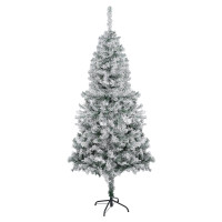 Ель 210 см, 600 веток, снежная, флокирование, ПВХ, 26-20