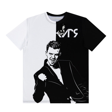 Футболка спортивная для взрослых «КИРЯ», размер XS, 100% полиэстер, черно-белая