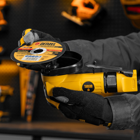 Пневматическая углошлифовальная машина AG125, 11000 об/мин, 125 мм, 186 л/мин Denzel