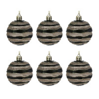 СНОУ БУМ Набор шаров 6 см, 6 шт, зеленый-шампань, 26-196