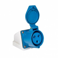 EKF силовая розетка CEE 113 стационарная наружная 2Р+РЕ 16А 220В IP44 ps-113-16-220