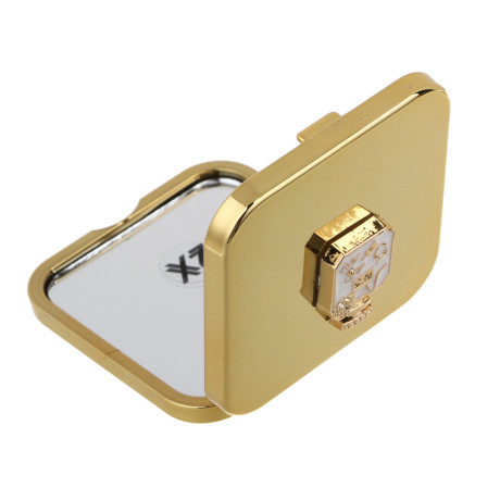 ЮНИLOOK Мирикл Зеркало карманное складное, зум х1, х2, пластик АБС, стекло, 6,3x6,3см, 3 цвета