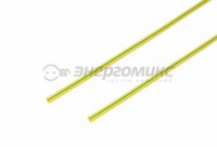 REXANT термоусадка трубка ТУТ 1.5/0.75 мм 1м желто-зеленая, цена за шт (50!), 20-1507