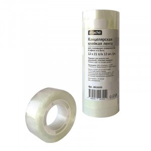 Клейкая лента канцелярская Attache 12х21 п/в 12шт/уп 892699