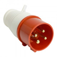 STEKKER силовая вилка CEE переносная ST-014 3P+PE 16А 380В IP44, PPG16-014-44 49428