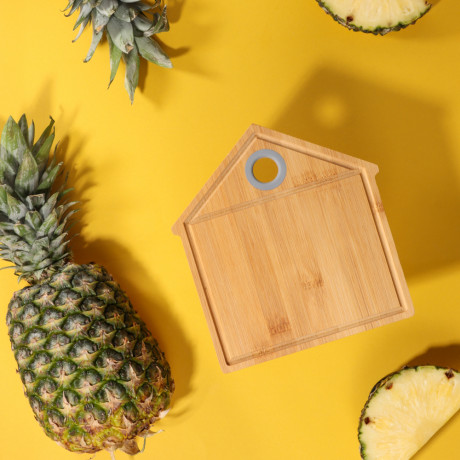 VETTA Доска разделочная, бамбук, силикон, 19.6х21х0.9см