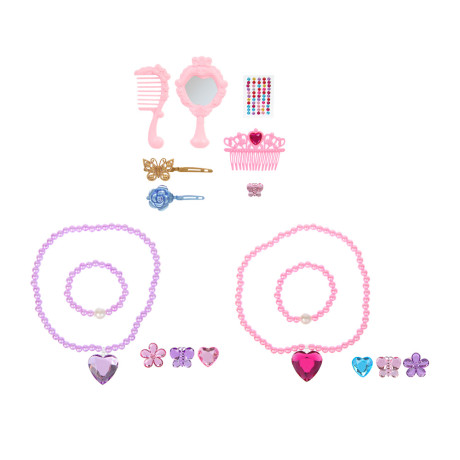 ИГРОЛЕНД Набор бижутерии "Миледи", ABS, PP, 15,2х2,5х23 см, 2 дизайна
