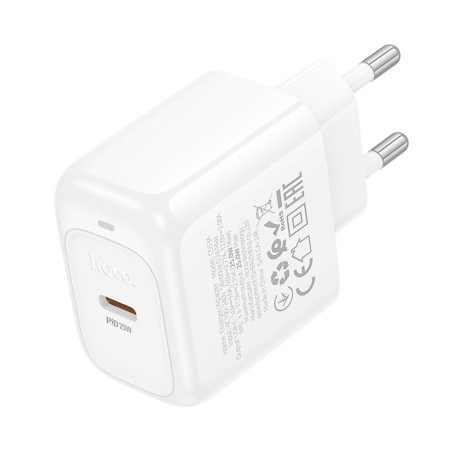 hoco. Зарядное устройство модель CS53A, USB-С 25W, цвет: белый