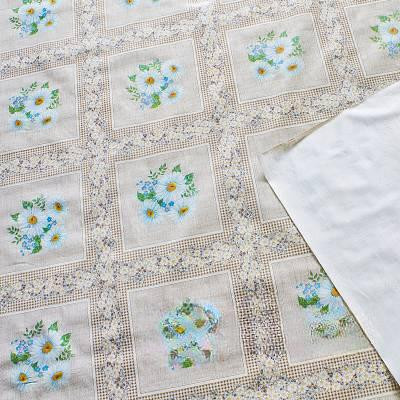 Клеенка т/о 1сорт 125*25м 101/2 (ромашки,клетка,бежевый) Тверь