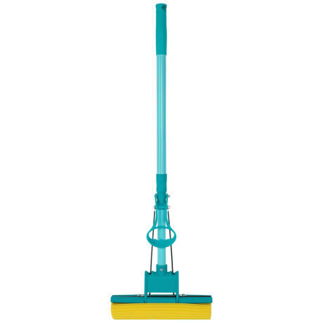 Швабра отжимная, 110 см, губка PVA 26х5,5х6 см, телескопическая рукоятка, бирюзовая, Home Palisad