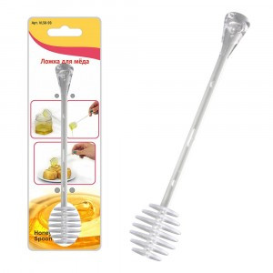 Ложка д/мёда, 18см (кратность 6шт!!!), пластик VL50-93 Мультидом