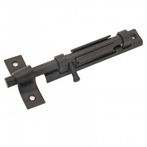 Домарт задвижка накладная с точеной ручкойчерный (50)