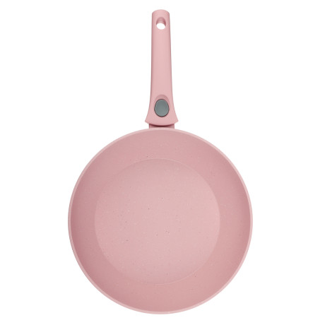 Сковорода глубокая литая тм SATOSHI Ботаника d28см, антиприг.покр. мрамор, съем. ручка, инд, 3 цвета