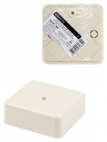 TDM коробка распред. 75х75х28 мм ОУ IP40 сл. кость, инд. штрихкод (80!) SQ1401-1805