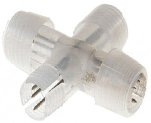 Муфта "Х" д/дюралайта KOC-DL-3W13-CX, 13мм, чейзинг(3W), 10шт/уп, цена за шт, отгрузка уп. Космос