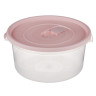 Контейнер круглый для СВЧ с крышкой, пластик, 1,6л, D-19см, H-9,5см, 2 цвета