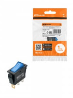 TDM выключатель клавишный IRS-101N синий 250В, 1P, 15А, (3с), ON-OFF, LED SQ0746-0171