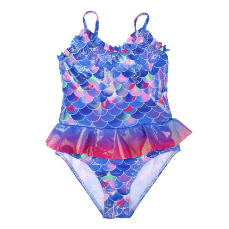 GALANTE Купальник для девочки слитный, р.122-128, 82%полиэстер, 18%эластан, ВЛ25-09