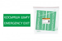 TDM Знак 200х100мм "ЗАПАСНЫЙ ВЫХОД" (казахский язык) (10!) SQ0817-0078