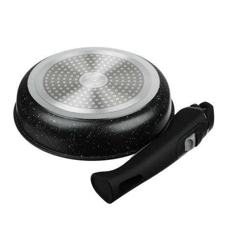 SATOSHI Нера Наб.пос. 4пр съемная ручка, ковш 1,3л, сковороды 20,24см, антиприг.мрамор, индукция