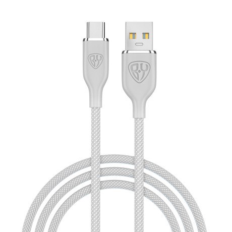 BY Кабель для зарядки Elite Type-C, 3А, 1м, Быстрая зарядка QC3.0, серый