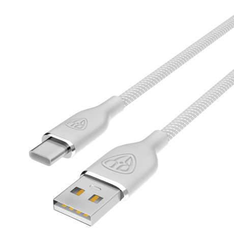 BY Кабель для зарядки Elite Type-C, 3А, 1м, Быстрая зарядка QC3.0, серый