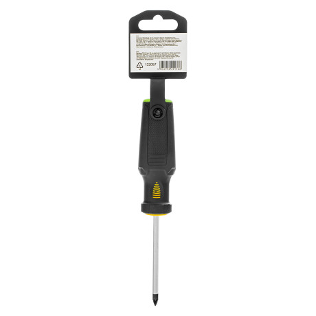 Отвертка, PZ1x75 мм, S2, 3к рукоятка Denzel