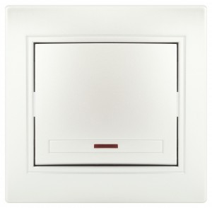 ЭРА Intro Plano выкл. СУ, 1 кл, инд., 10A, перламутр, 250В, IP20, 1-102-06 7430