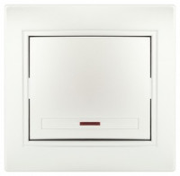 ЭРА Intro Plano выкл. СУ, 1 кл, инд., 10A, перламутр, 250В, IP20, 1-102-06 7430