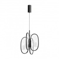 ODEON LIGHT 6665/38L L-VISION ODL_EX24 015  св-к подвес брашир. черн/акрил 38W 2090lm 3000K PIUMA