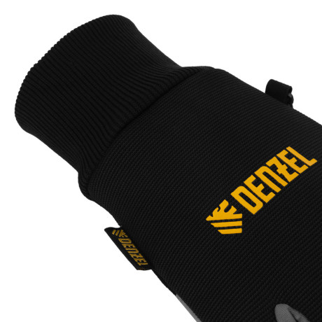 Перчатки универсальные, двойные, работа с сенсорным экраном, вязаная манжета, размер 9 Denzel