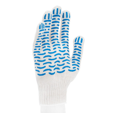 Перчатки х/б, ПВХ покрытие, "Волна", 10 класс