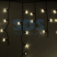 Гирлянда-бахрома ул. Айсикл 176LED т-бел. 4,8*0,6м/48н.соед, черн.ПВХ без б/п 255-156 Neon Night