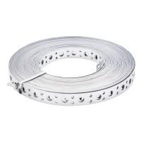 Лента перфорированная, вентиляционная, прямая, 1 мм, LP V, 2 см х 25 м, цинк Сибртех