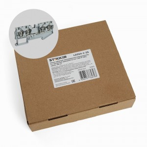 Stekker зажим самозажимной 4-х проводный ЗНИ 2,5 мм2, 28А LD554-1-25 (JXB ST 2,5) серый 39965