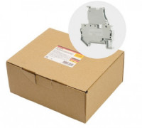 Stekker зажим пружинный 2-х провод.проход. ЗНИ 4мм2 LD552-1-00 размык,предохр (JXB ST 4) серый 50188