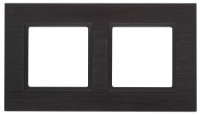 ЭРА 14 Elegance рамка СУ 2 мест.металл, черный+антр 14-5202-05 5831