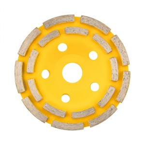 Чашка алмазная шлифовальная 2-ряд 125х22.2 мм Kranz (цена за шт) KR-90-0151