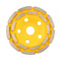 Чашка алмазная шлифовальная 2-ряд 125х22.2 мм Kranz (цена за шт) KR-90-0151