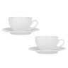 Набор чайный 4 пр., 230мл, MILLIMI, белый рельеф, фарфор
