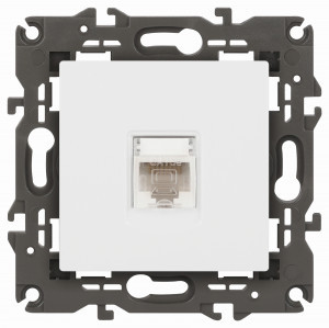 ЭРА Elegance мех. роз. комп  СУ 1 мест.   белый матовый (RJ45) 14-3107-01М 65763