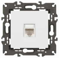 ЭРА Elegance мех. роз. комп  СУ 1 мест.   белый матовый (RJ45) 14-3107-01М 65763