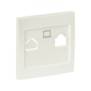 EKF Валенсия лиц. панель роз. RJ-45 1 мест. жемчуг Al/Cu (корпус PC) ESK01-L-035-50