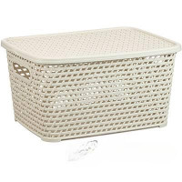 Ящик РОТАНГ 450х300х265 с крыш. белый М2371 (4)