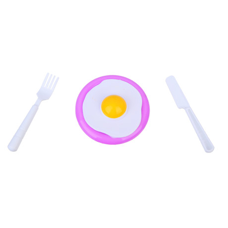 ИГРОЛЕНД Набор игровой, посудка с продуктами, кукольный завтрак, PP, ABS, 16х3,5х22 см