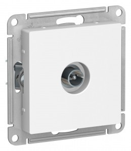 Systeme Electric AtlasDesign мех. конн. TV антен. СУ 1 мест. бел. Antibact RG6, 0,7dB)ATN000193(10!)