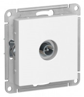 Systeme Electric AtlasDesign мех. конн. TV антен. СУ 1 мест. бел. Antibact RG6, 0,7dB)ATN000193(10!)